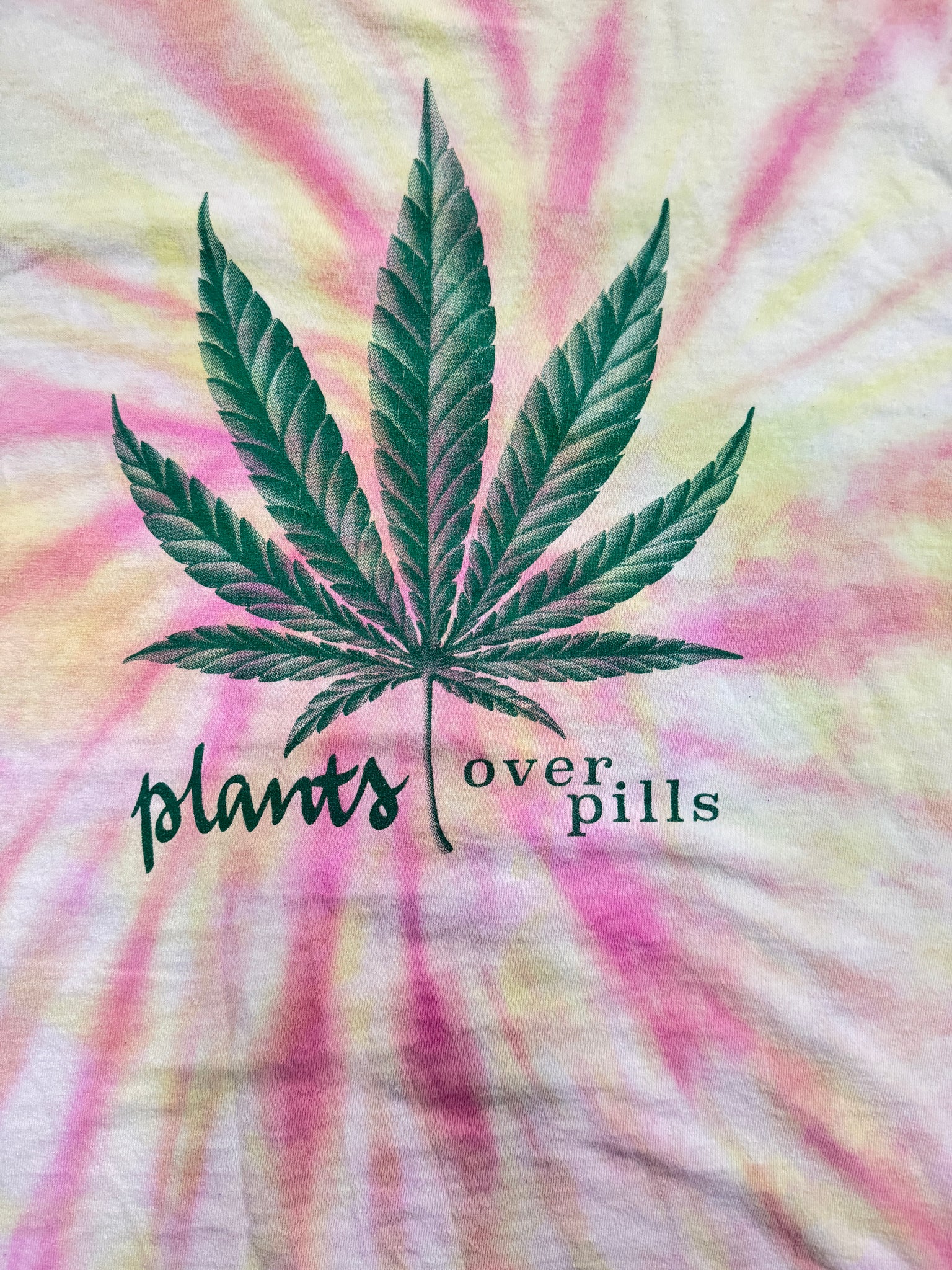 Plants Over Pills Tiedye T-Shirt M