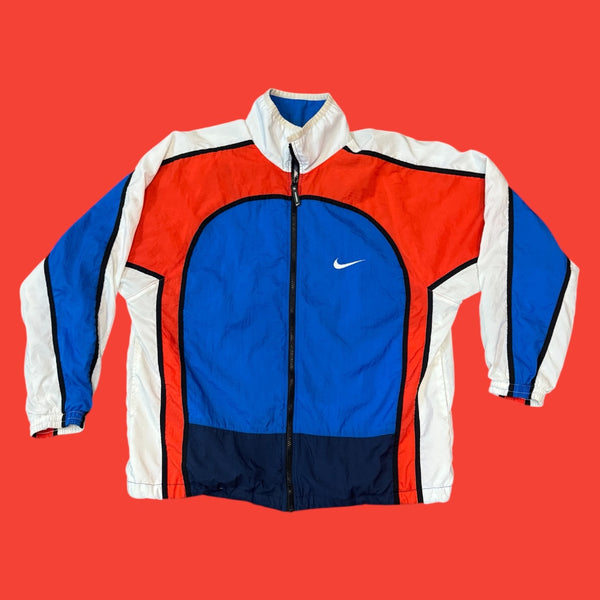 90s Nike Color-Blocked Track Windbreaker L