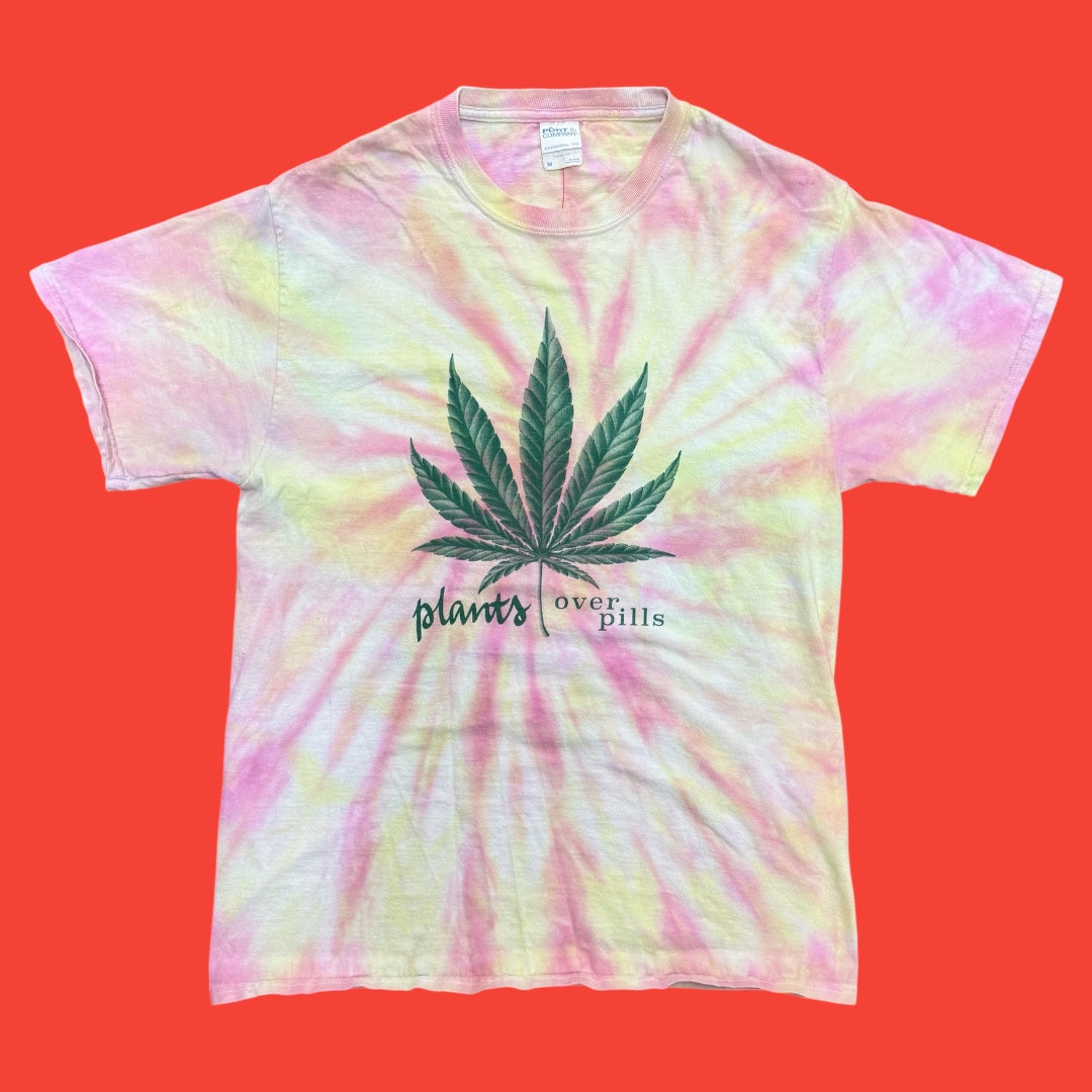Plants Over Pills Tiedye T-Shirt M