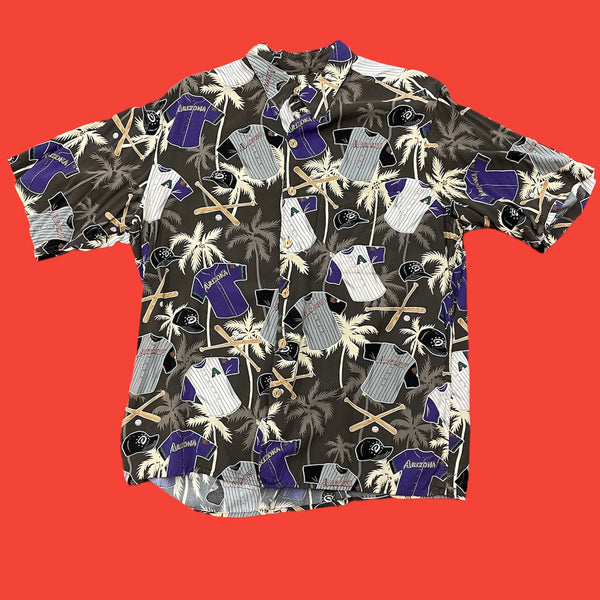 Reyn Spooner Diamondbacks Uniform Hawaiian Button Up Shirt L