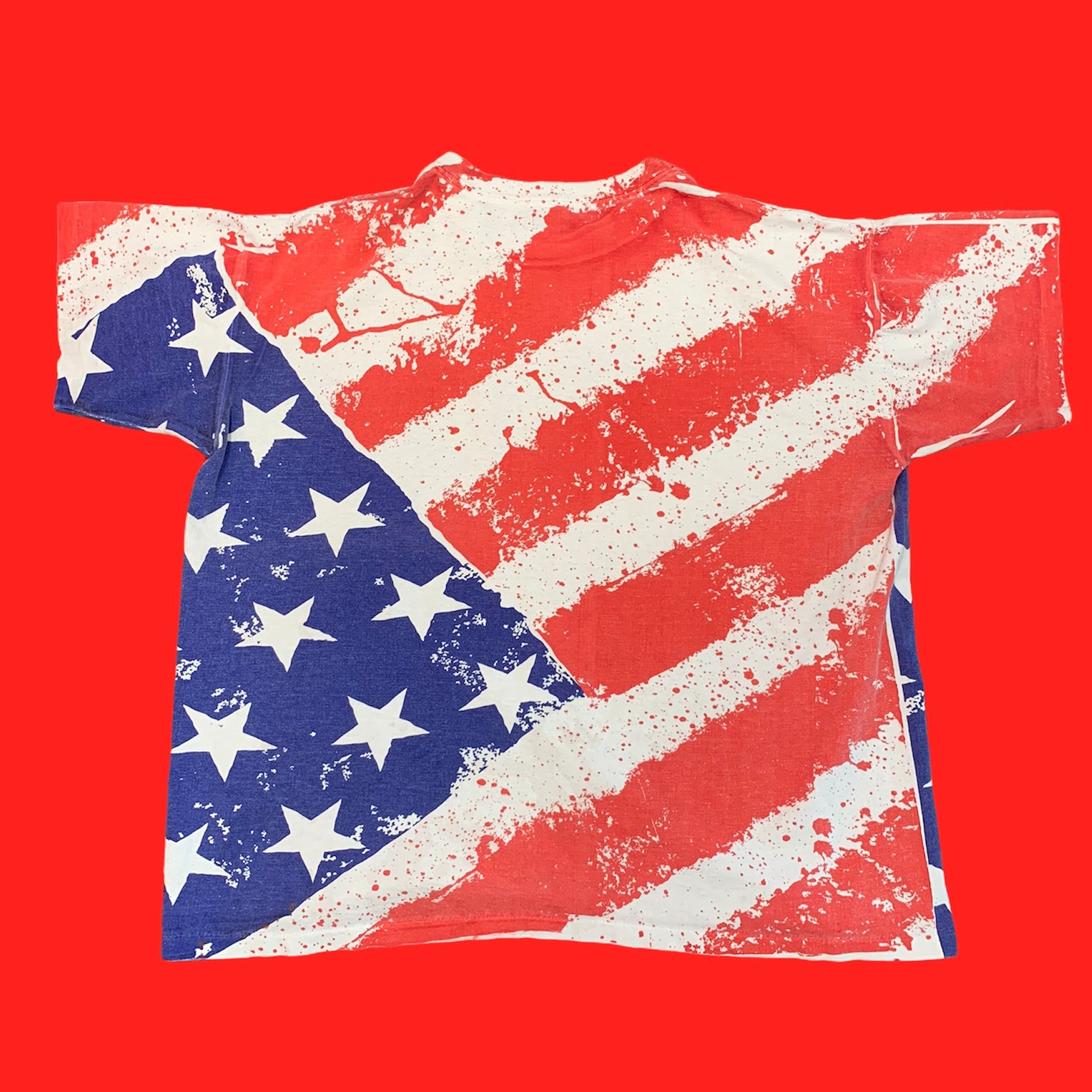American Flag Paint All Over T-Shirt XL